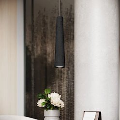 Lampa wisząca betonowa Electra 1xGU10 czarna