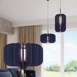 Lampa wisząca filcowa Mula 27 cm 1xE27 granatowa