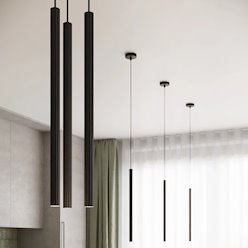 Lampa wisząca cienka tuba Arche 1xG9 czarna