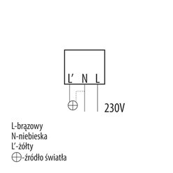 Czujnik zmierzchu 230V 200W hermetyczny IP67