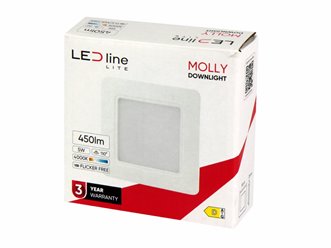 Panel LED Downlight MOLLY 5W 500lm 4000K kwadrat