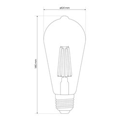 Żarówka LED E27 Filament Edison 7W Tuya Smart CCT 2700-6500K 806lm