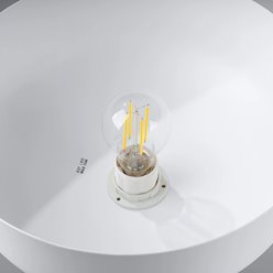 Lampa wisząca drewniana Marion 1xE27 biała/naturalne drewno