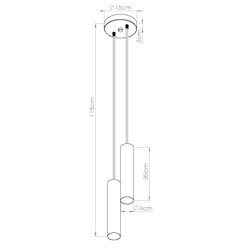Lampa wisząca podwójna Lagos 2xGU10 okrągła biała