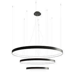 Lampa wisząca Trzy Okręgi RIO 3 150W 17210lm 3000K CRI90 czarna