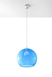 Lampa wisząca błękitna kula BALL 1xE27