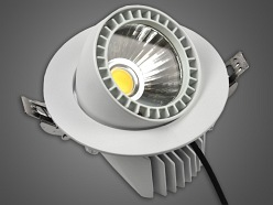 Downlight LED 12W podtynkowy, obrotowy RUSH - biała dzienna