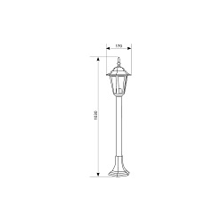 Lampa ogrodowa LO4103 Czarna