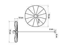 Lampa wisząca ESKOLA 70 czarna