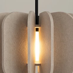 Lampa wisząca filcowa Mula 45 cm 1xE27 beżowa