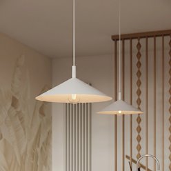 Lampa wisząca stożkowy klosz Nox 40cm 1xE27 biała