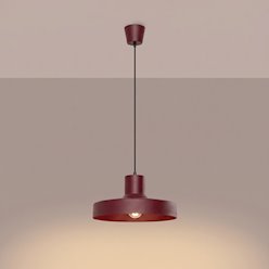 Lampa wisząca klasyczna Bilo 1xE27 burgundowa