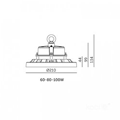 Lampa LED High Bay RIO PRO 60-80-100W 160 lm/W 3CCT