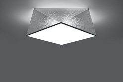 Plafon geometryczny HEXA 35 2xE27 cekin (srebrny)
