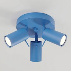 Kinkiet okrągły z reflektorami Ring 3xGU10 błękitny