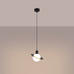 Lampa wisząca nowoczesna kula Hyperion 1xG9 czarna