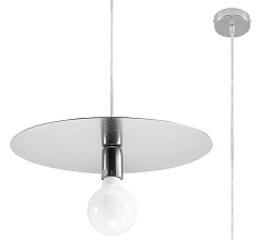 Lampa wisząca metalowa FLAVIO inox 1xE27