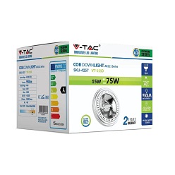 Żarówka LED V-TAC AR111 15W G53 12V 40st COB VT-1110 4000K 950lm