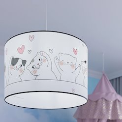 Lampa wisząca dziecięca Cat 40 1xE27 wielokolorowa