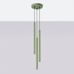Lampa wisząca potrójna tuba Pastelo 3P 3xG9 okrągła szałwiowa