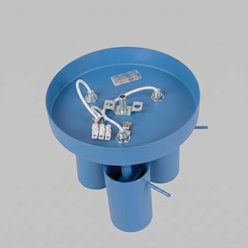 Kinkiet okrągły z reflektorami Ring 3xGU10 błękitny