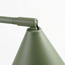 Lampa biurkowa ze stożkowym kloszem Nox 1xE14 zielona oliwka