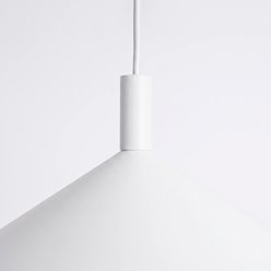 Lampa wisząca stożkowy klosz Nox 40cm 1xE27 biała