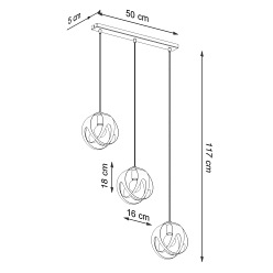 Lampa wisząca TULOS 3L biała 3xE27