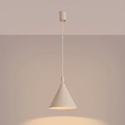 Lampa wisząca stożkowy klosz Nox 25cm 1xE27 beżowa