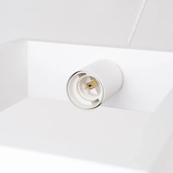 Lampa wisząca drewniana Aries 1xE27 biała