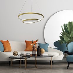 Lampa wisząca okrągła Spinner 48W 4000K Złota