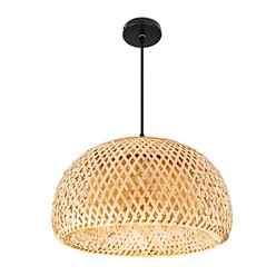 Lampa wisząca Boho 1xE27 z bambusowym kloszem 38cm