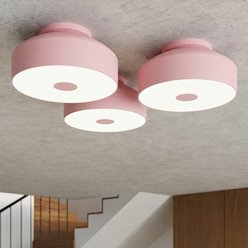 Lampa sufitowa okrągła Omiq 4xE27 różowa