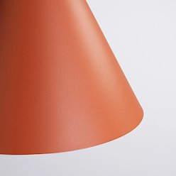 Lampa wisząca stożkowy klosz Nox 25cm 1xE27 ochra czerwona