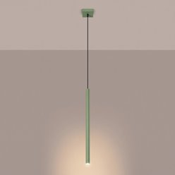 Lampa wisząca pojedyncza tuba Pastelo 1xG9 szałwiowa