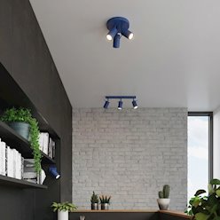 Kinkiet okrągły z reflektorami Ring3xGU10 ultramarynowy