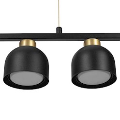 Lampa wisząca belka 90cm Kai z 3 oprawami GX53 czarno-złota