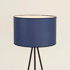 Lampa podłogowa z abażurem Nevia 1xE27 granatowa