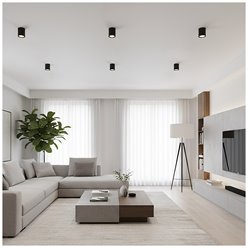 Lampa natynkowa okrągła 85x96mm GX53 czarna