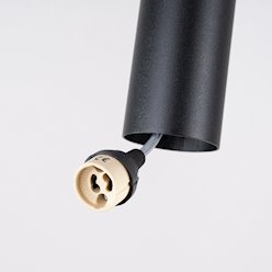 Lampa wisząca podwójna Lagos 2xGU10 okrągła czarna