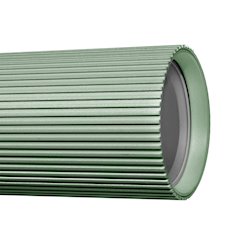 Lampa wisząca 3xGU10 ryflowane tuby - zielona oliwka