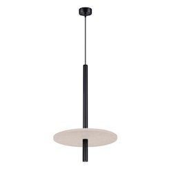 Lampa wisząca filcowa Feltro 1xG9 czarno-beżowa