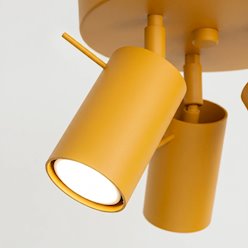 Kinkiet okrągły z reflektorami Ring 3xGU10 żółty
