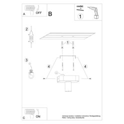 Lampa sufitowa industrialna TAVO 1xE27 beton