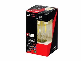 Żarówka LED E27 kulka A60 Filament Prime 7W 1470lm Neutralna