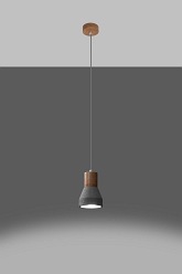 Lampa wisząca QUBIC 1xE27 szara