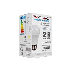 Żarówka LED V-TAC 11W E27 A60 Czujnik MV VT-2211 4000K 1055lm