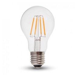 Żarówka LED V-TAC 4W Filament E27 A60 Przezroczysta VT-1885 6400K 400lm