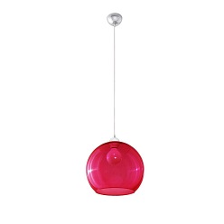 Lampa wisząca czerwona kula BALL 1xE27