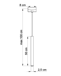 Lampa wisząca pojedyncza tuba PASTELO 1xG9 Biała